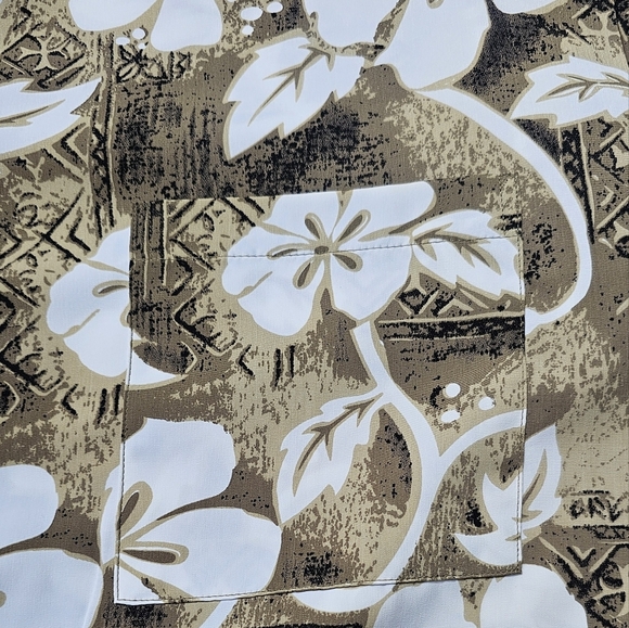 Men's Hawaiian Extreme Gear Short Sleeve Button Up Neutral Color Shirt Size XL - Picture 9 of 13
